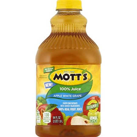 Motts Apple White Grape 100% Juice  64 Fl. Oz. Bottle