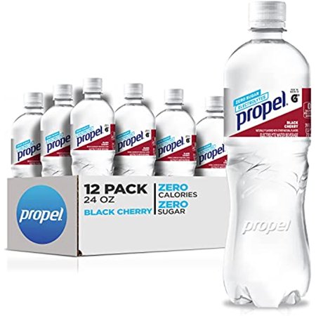 Propel  Black Cherry  Zero Calorie Water Beverage with Electrolytes & Vitamins C&E  24 Fl Oz (Pack of 12)