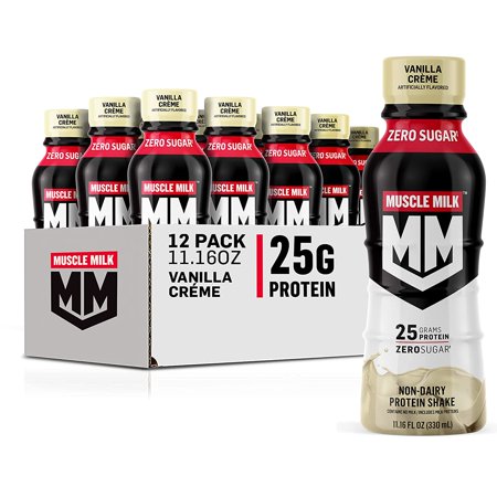 Genuine Protein Shake  Vanilla Creme  11.16 Fl Oz Bottle  12 Pack  25g Protein  Zero Sugar  Calcium  Vitamins a  C & D  5g Fiber  Energizing Snack  Wo