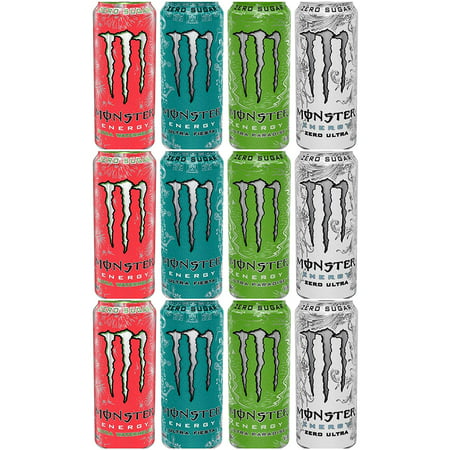 Monster Energy Ultra Sampler Pack  Sugar Free Energy Drink  4 Flavor Variety Pack  16 Ounce (12 Pack)