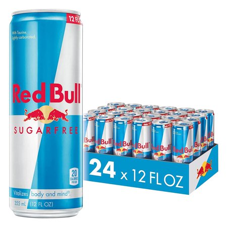 Red Bull Energy Drink  Sugar Free  12 Fl Oz (24 Pack)