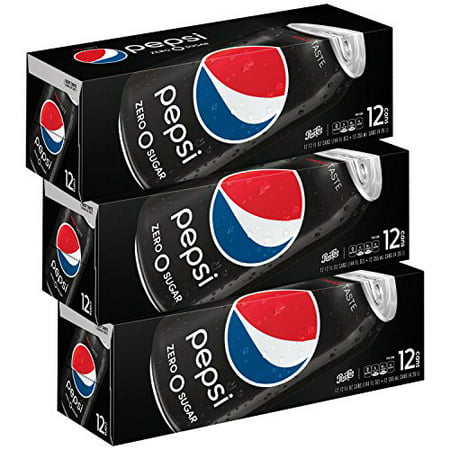 Pepsi Zero Sugar Soda  Fridge Pack Bundle  12 Fl Oz  36 Cans