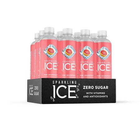 Sparkling Ice  Pink Grapefruit Sparkling Water  with Antioxidants and Vitamins  Zero Sugar  17 Fl Oz Bottles (Pack of 12)