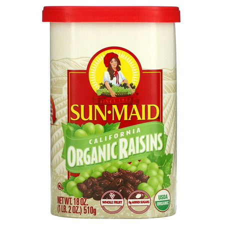 Sun-Maid  California Organic Raisins  18 Oz Pack of 2