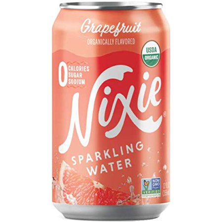 Nixie Sparkling Water  Grapefruit | 12 Fl Oz Cans  24 Pack | Organic  Non-GMO  0 Calories  0 Sugar  0 Sodium
