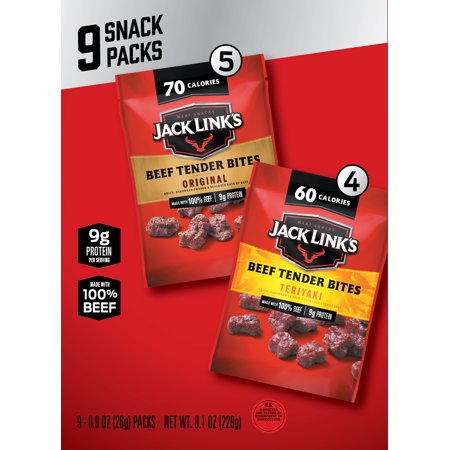 Jack Link S Original and Teriyaki Beef Tender Bites  9 Pack