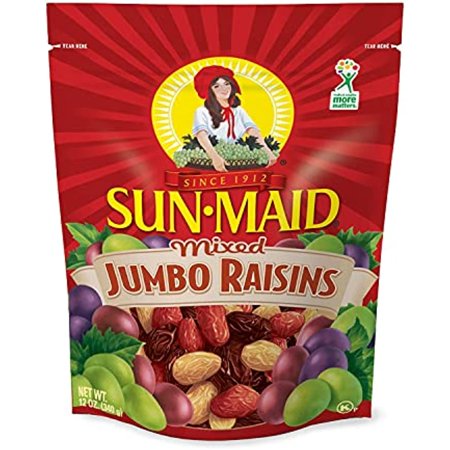 Sun Maid Mixed Jumbo Raisins  12-Ounce Pouches (Pack of 5)
