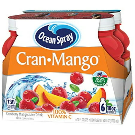 Ocean Spray Cran-Mango Juice Drink  10 Ounce Bottle (Pack of 6)