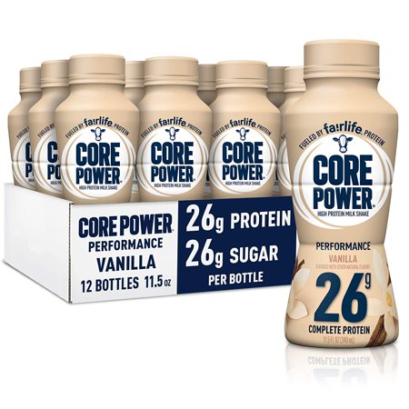 Fairlife Core Power 26g Protein Milk Shakes  Ready to Drink for Workout Recovery  No Artificial Sweeteners  Vanilla  11.5 Fl Oz (Pack of 12)