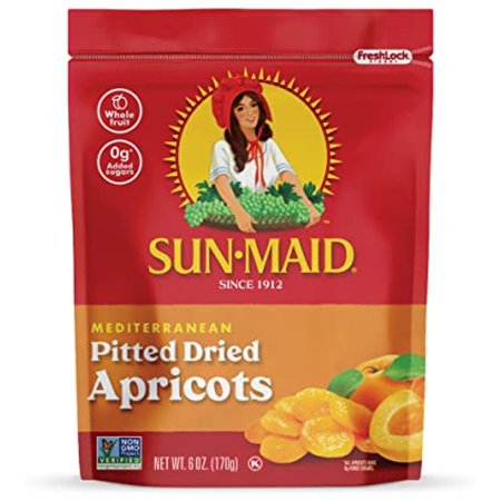 Sun Maid Mediterranean Apricots Pouches  6 Ounce (Pack of 3)