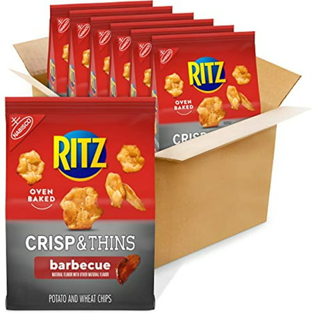 Ritz Crisp and Thins Barbecue Chips  6 - 7.1 Oz Bags