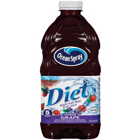 Ocean Spray Diet Cranberry Grape Juice Spray  64-Ounce (Pack of 4)