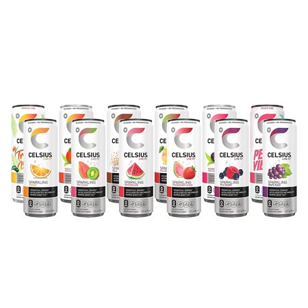 Celsius Energy Drink - All Flavor Variety Pack | 12 Fl Oz  Slim Cans. Sparkling and Non-Carbonated  Zero Sugar | 12 Flavors - Pack of 12