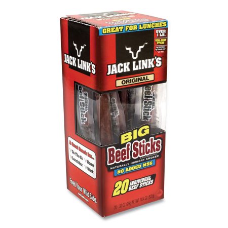 New Jack Links Big Beef Sticks  0.92 Oz Sticks  20 Sticks/Box  Delivered in 1-4 Business Days Each