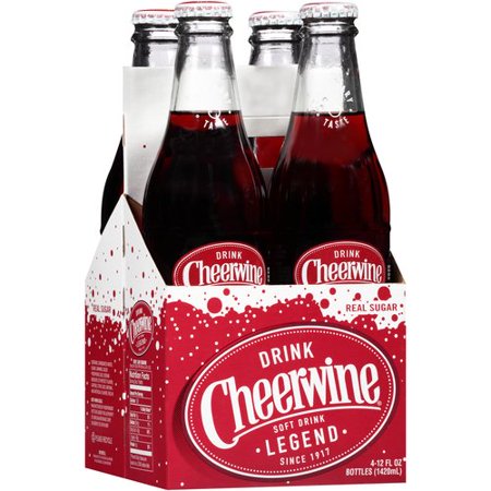 Cheerwine Cherry Cola Soda Pop  12 Fl Oz  4 Pack Bottles Pack of 6