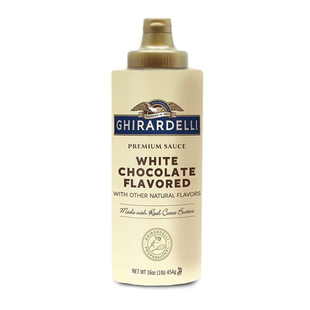 Ghirardelli White Chocolate Flavored Sauce Squeeze Bottle  White Chocolate Flavored Sauce  16 Oz