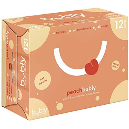 Bubly Sparkling Water  Peach  12 Fl Oz (Pack of 12)