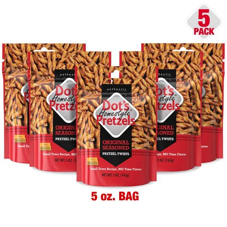 Dot S Homestyle Pretzels 5 Oz. Bag (5 Pack) Snack Sized Seasoned Pretzel Snack Sticks