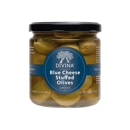 Divina Olives Stuffed with Blue Cheese 13.4 Oz Pack of 4