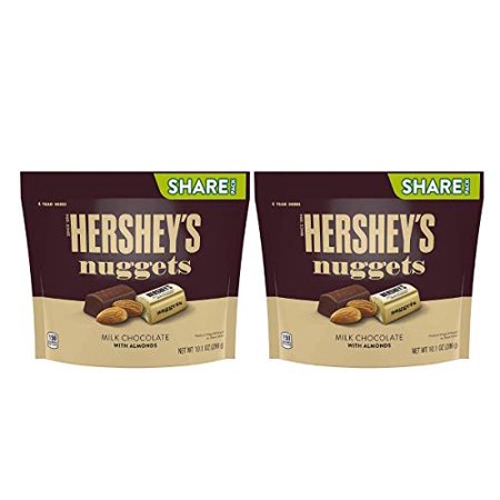 Almond Milk Chocolate Candy  Hersheys Nuggets Milk Chocolate with Almonds  Individually Packed in a Share Size Pouch  Ideal Snacks to Satisfy Kids and