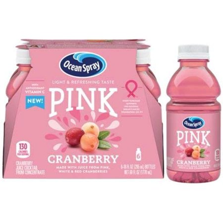 Ocean Spray Pink Juice Cocktail  10 Fl Oz  6 Count (Pack of 4)