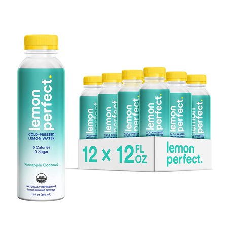 Lemon Perfect  Organic Cold-Pressed Lemon Water  Squeezed from Real Fruit  Flavored Water  Sugar-Free  Keto Certified  No Artificial Ingredients  Pine