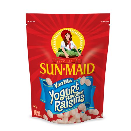 Sun Maid Vanilla Yogurt Raisins 8 Ounce   (Pack of 4)