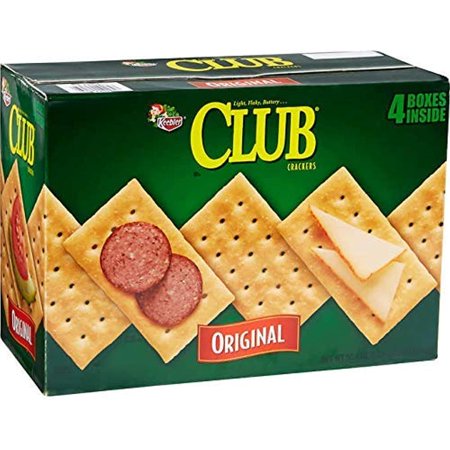 Variety Crackers Snack Bulk Packs - Honey Maid - Cheeze It - Goldfish - Animal Crackers and More. (Keebler Club Crackers  Original  13.7 Oz  4 Ct)