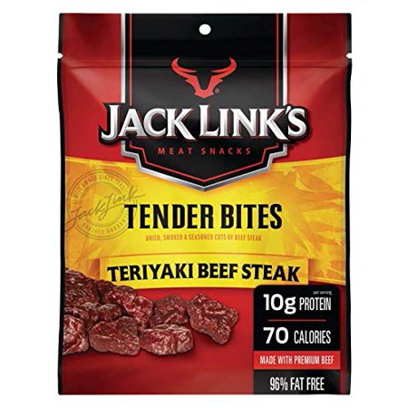 Jack Link S Meat Snacks: Dried  Smoked & Seasoned Cuts of Beef Steak Dried  Smoked & Seasoned Cuts  Teriyaki  (1 Oz. - 3 PACK!!!!)