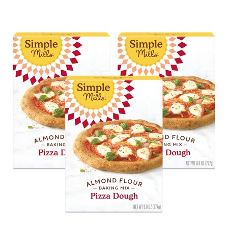 Simple Mills Almond Flour Baking Mix  Cauliflower Pizza Dough - Gluten Free  Vegan  Plant Based  9.8 Ounce (Pack of 3)