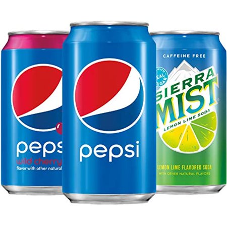 Pepsi Soda Variety Pack  Pepsi/Wild Cherry Pepsi/Sierra Mist  12 Fl Oz. Cans (Pack of 18)
