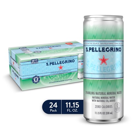 S.Pellegrino Sparkling Natural Mineral Water  11.15 Fl Oz. Cans (24 Count)