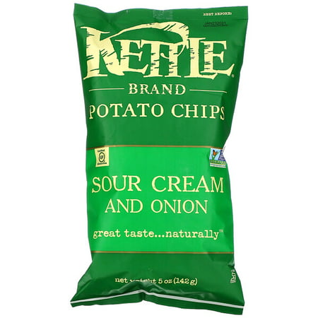 Kettle Foods  Potato Chips  Sour Cream and Onion  5 Oz