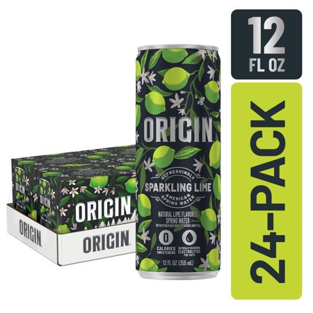 ORIGIN Lime Flavor Sparkling Water  12 Fl Oz  Aluminum Cans (24 Count)