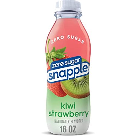 Snapple Zero Sugar Strawberry Kiwi Juice Drink  16 Fl Oz Recycled Plastic Bottle