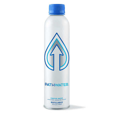 Pathwater Purified Water Refillable Bottle  25 Fl Oz [Pack of 12]