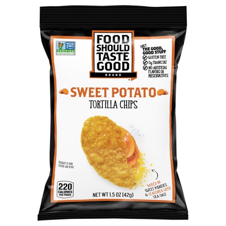 Tortilla Chips  Sweet Potato with Sea Salt  1.5 Oz  24/carton | Bundle of 5 Cartons