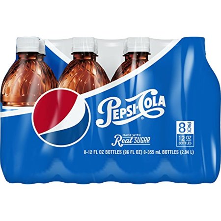 Pepsi Made with Real Sugar Bottles (8 Count  12 Fl Oz Each)
