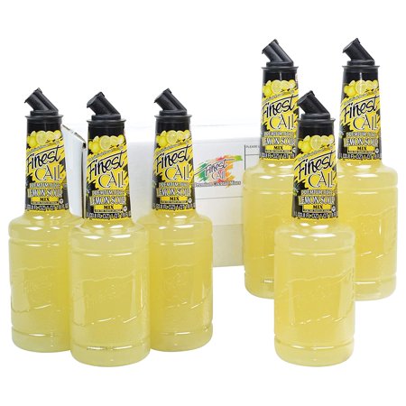 Finest Call Premium Juice Lemon Sour Drink Mix  Ready to Use  1 Liter Bottle (33.8 Fl Oz)  Pack of 6