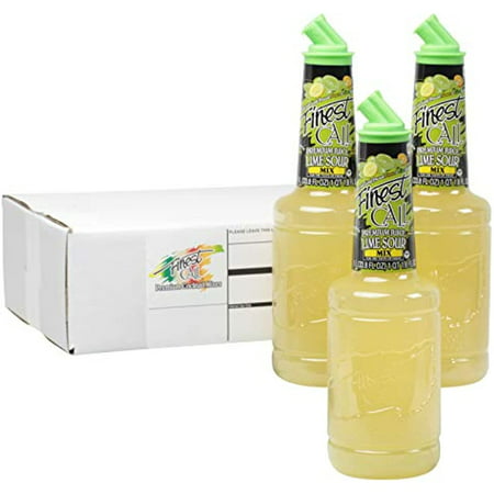 Finest Call Premium Juice Lime Sour Drink Mix  1 Liter Bottle (33.8 Fl Oz)  Pack of 3