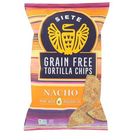 Siete Nacho Grain Free Tortilla Chips  5 Oz Bags  12 Pack (Pack of 12)