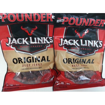 Jack Links Meat Snacks - the Pounder - Original Beef Jerky - 2 Pack (2 - 16 Ounce Bags)