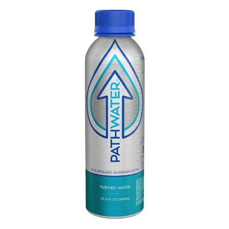 Pathwater Purified Water Refillable Aluminum Bottle  20.3 Fl Oz Pack of 12