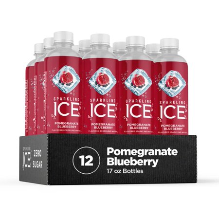 Sparkling Ice  Pomegranate Blueberry Sparkling Water  Zero Sugar Flavored Water  with Vitamins and Antioxidants  Low Calorie Beverage  17 Fl Oz Bottle