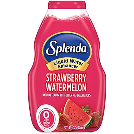 Splenda Liquid Water Enhancer Drops  Sugar Free  Zero Calorie  Natural Flavor  Concentrated Drink Mix  3.11 Fl Oz Each Bottle (Strawberry Watermelon  