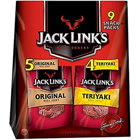 Jack Links Beef Jerky Variety Bag Original  Teriyaki 9Ct 1.25Oz Single-Serve Bags