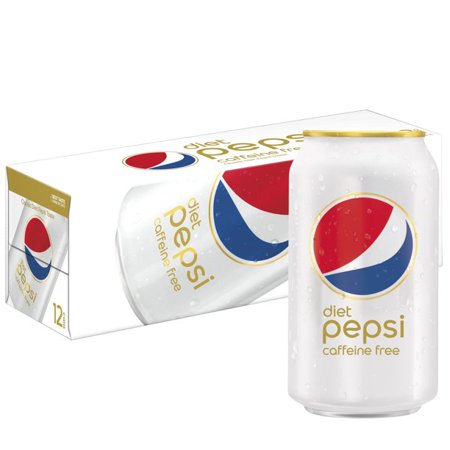 Diet Pepsi Cola Caffeine Free Soda Pop  12 Oz  12 Pack Cans