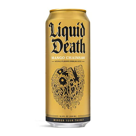 Liquid Death Sparkling Water Mango  16.9 Fl Oz  Quantity of 1 Can