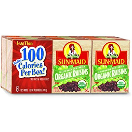 Sun-Maid Natural Raisins  6 Count (Organic  Pack - 1)