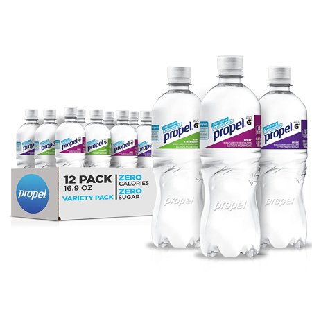 Propel  3 Flavor Variety Pack  Zero Calorie Sports Drinking Water with Electrolytes and Vitamins C&E  16.9 Fl Oz (12 Count)